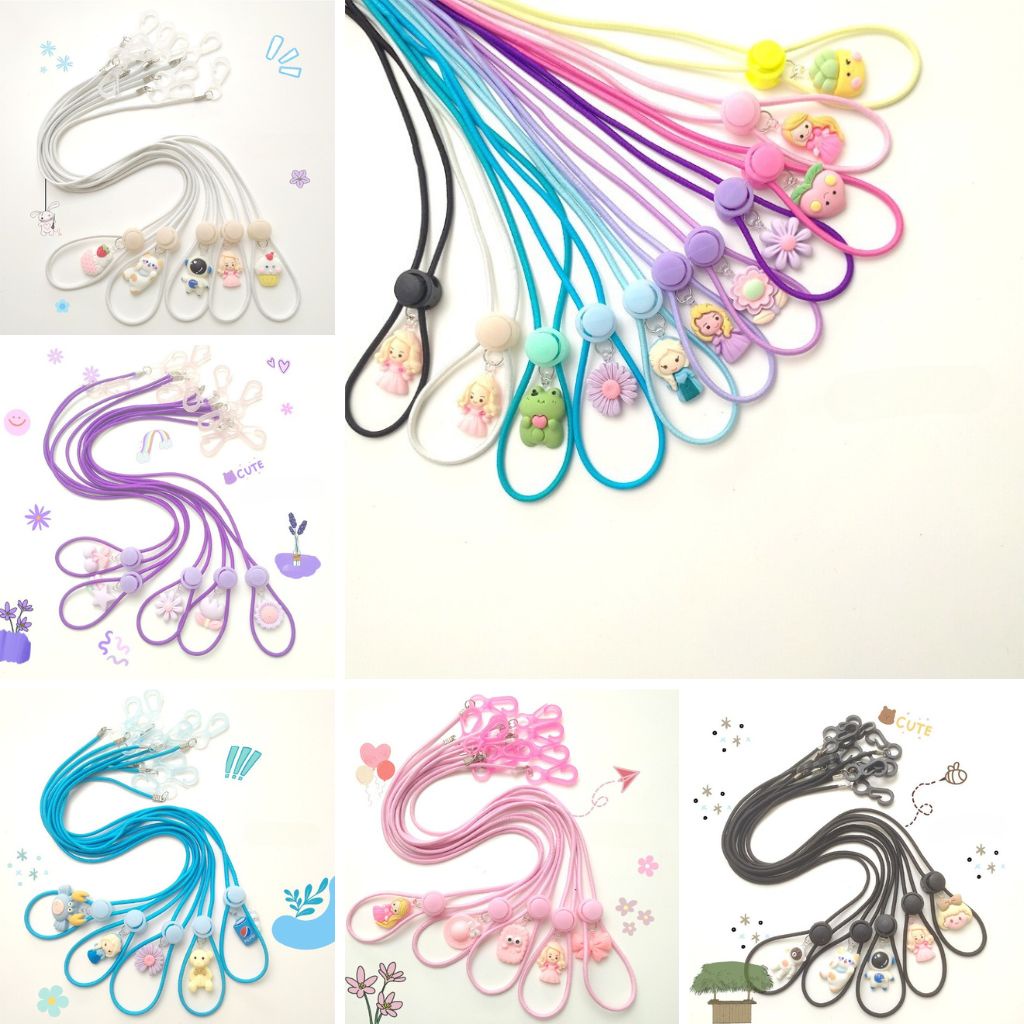 1 LUSIN & 6 PCS Strap Masker 2in1 Konektor Headloop Tali Masker Kalung Masker Aksesoris Masker Strap