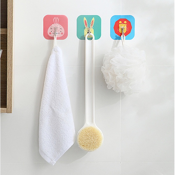 ⭐𝐈𝐇𝐒 𝟑𝟎𝟏 𝐋𝐚𝐦𝐩𝐮𝐧𝐠⭐️Gantungan Hook Cartoon Tempel Hook Ajaib Aksesori Kamar Mandi Dapur Kait Dipasang Dinding