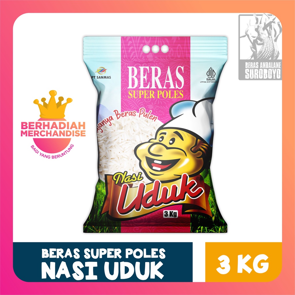 

Beras Nasi Uduk @3Kg - Kemasan Plastik