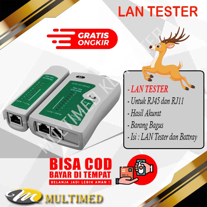 LAN TESTER / TESTER LAN Untuk RJ45 Dan RJ11