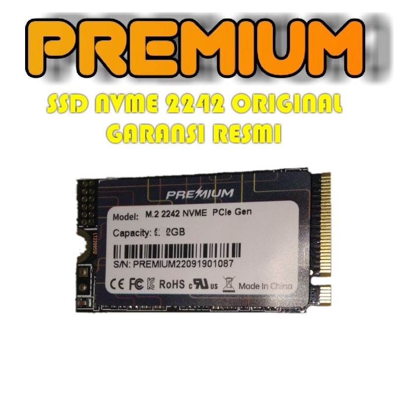 SSD NVME 2242 128GB 256GB 512GB 1TB ORIGINAL RESMI PREMIUM