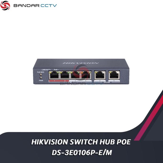 Hikvision Switch Hub POE DS 3E0106P EM