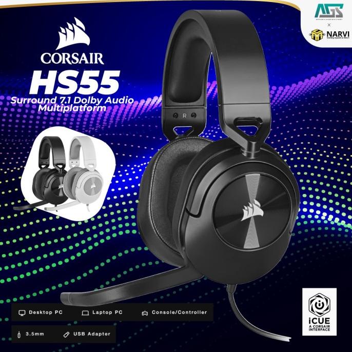 Corsair HS55 Surround 7.1 Dolby Audio Multiplatform - Gaming Headset