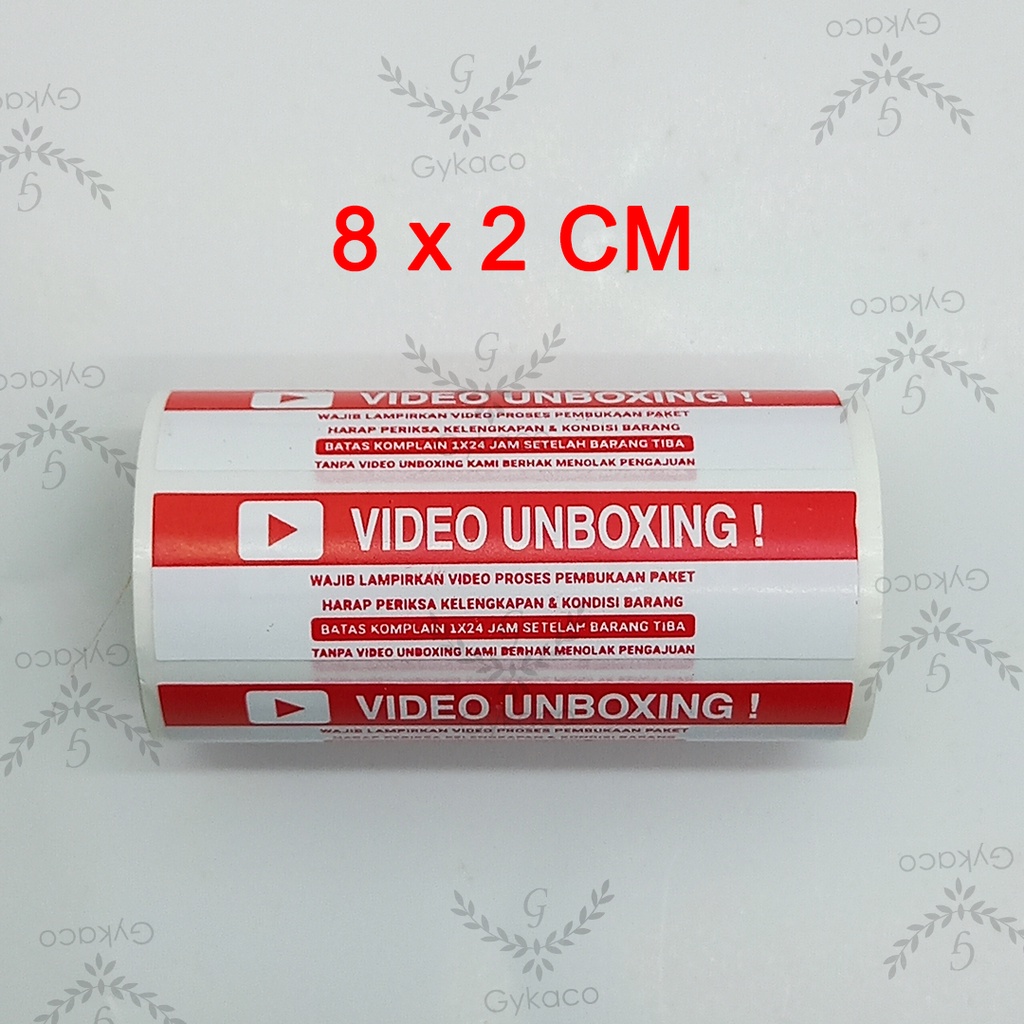 Stiker Peringatan Unboxing Sticker Label Pengiriman Olshop Video Unboxing Pembukaan Paket