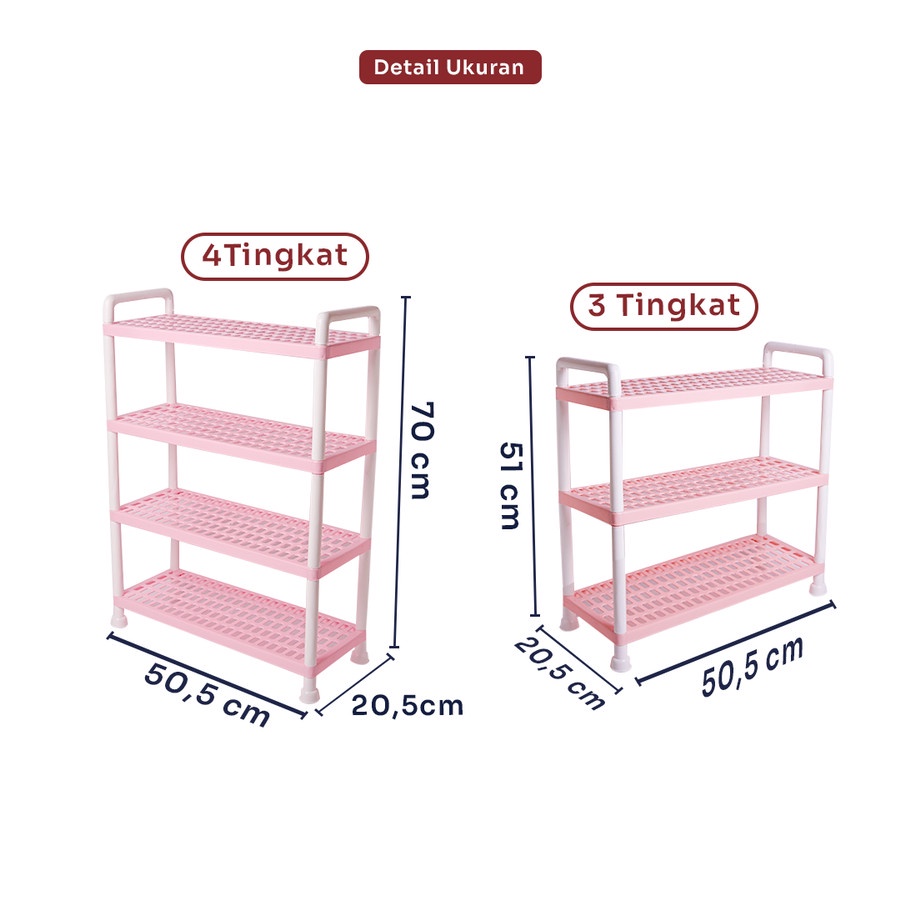 IK - RAK SEPATU CASUAL SUSUN 4 DAN 3 WARNA PASTEL MACARON SERBAGUNA
