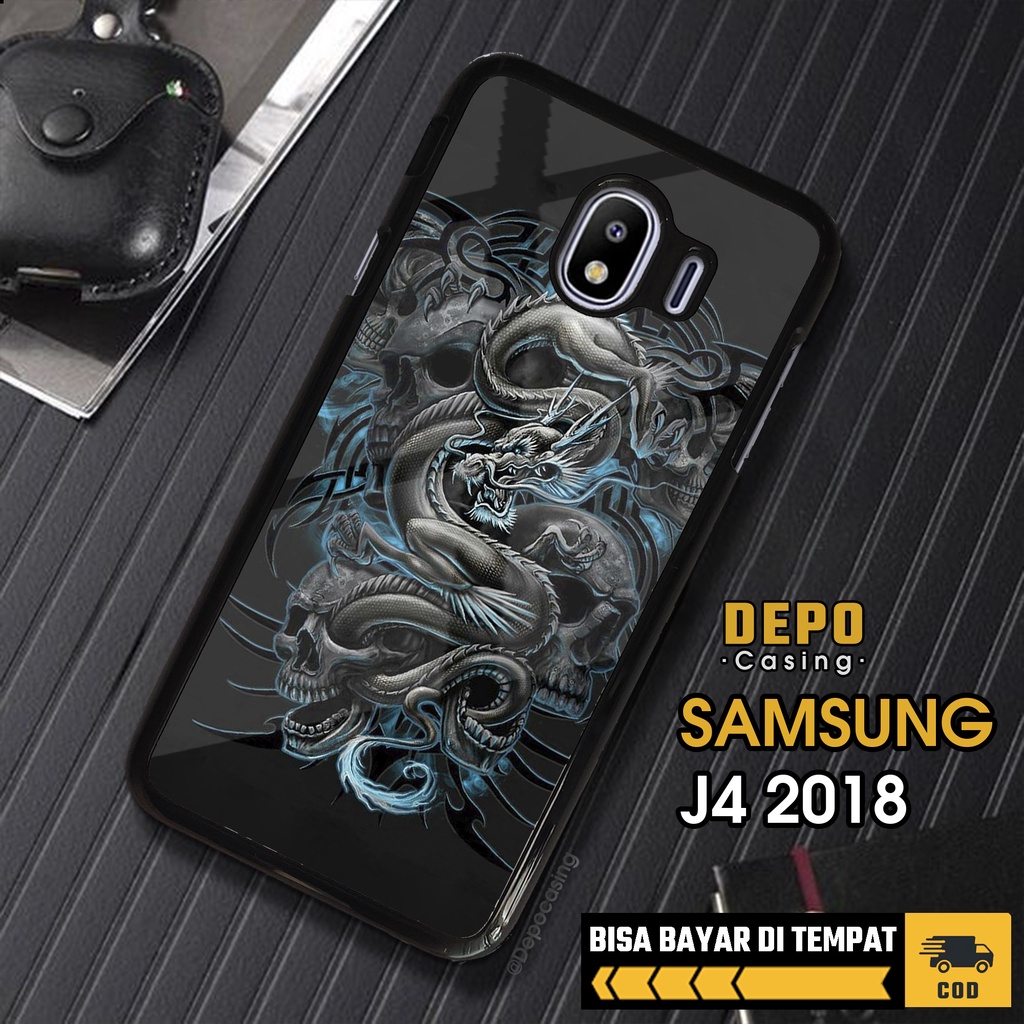 Case Samsung J4 2018 Casing Samsung J4 2018 Depo Casing [DRGN] Case Glossy Case Aesthetic Custom Cas