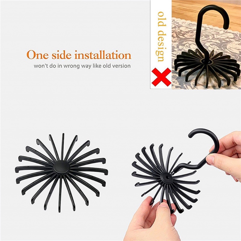 Rotating Rack Plastic Mini Type Kait Putar 360derajat/20Pcs Gantungan Dasi Cakar Rumah Organisasi Closet Organizers