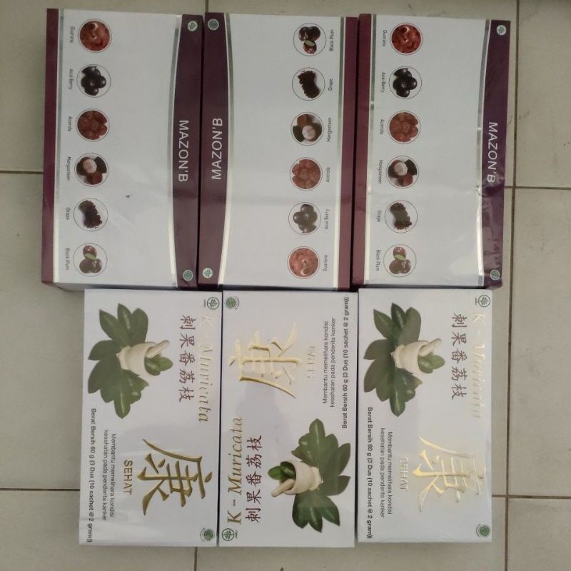 HARGA TERMURAH K-muricata & Mazon B (paket 3 box k-muricata & 3 box mazon B) seperti di foto