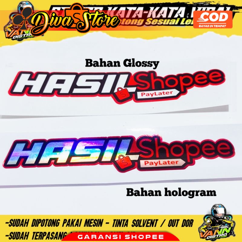 

stiker hasil shopee pjg