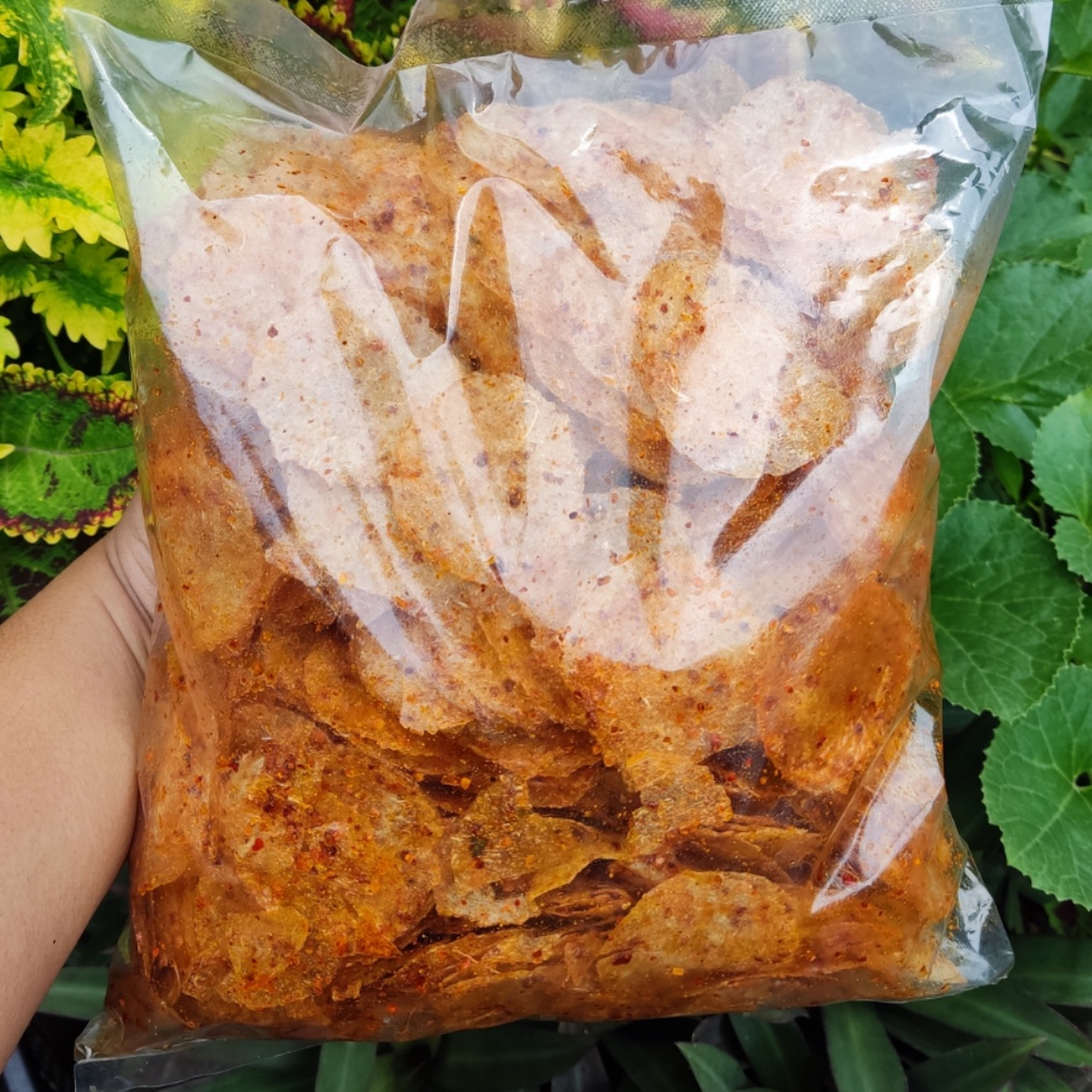 

Keripik Kaca 1/2kg Extra Pedas Nagih Aroma Seblak Bawang Daun Jeruk