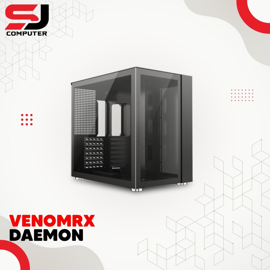 Casing PC VENOMRX DAEMON ATX Temper Glass Gaming Case