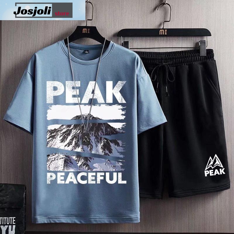 JOSJOLI_STORE/Stelan Peak/Satu Stel Atasan dan Bawahan Pria Dewasa/Fit L