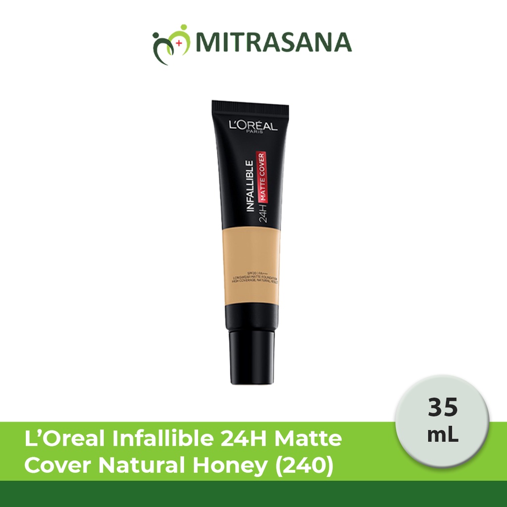 L’Oreal Paris Infallible 24 Hr Matte Cover Liquid Foundation (Natural Tahan 24 Jam) - Make Up Loreal