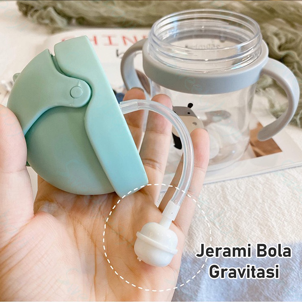 SweetyBayi Botol minum anak sedotan BPA Free Botol jerami anak minum karakter sippy cup import