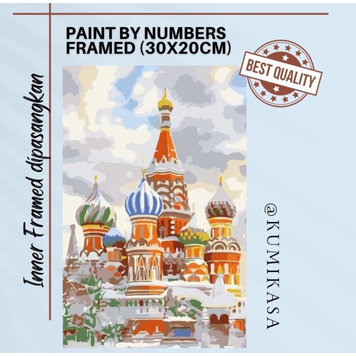 

[TERBARU] DIY painting by number 30x20cm kerajinan tangan - Moscow