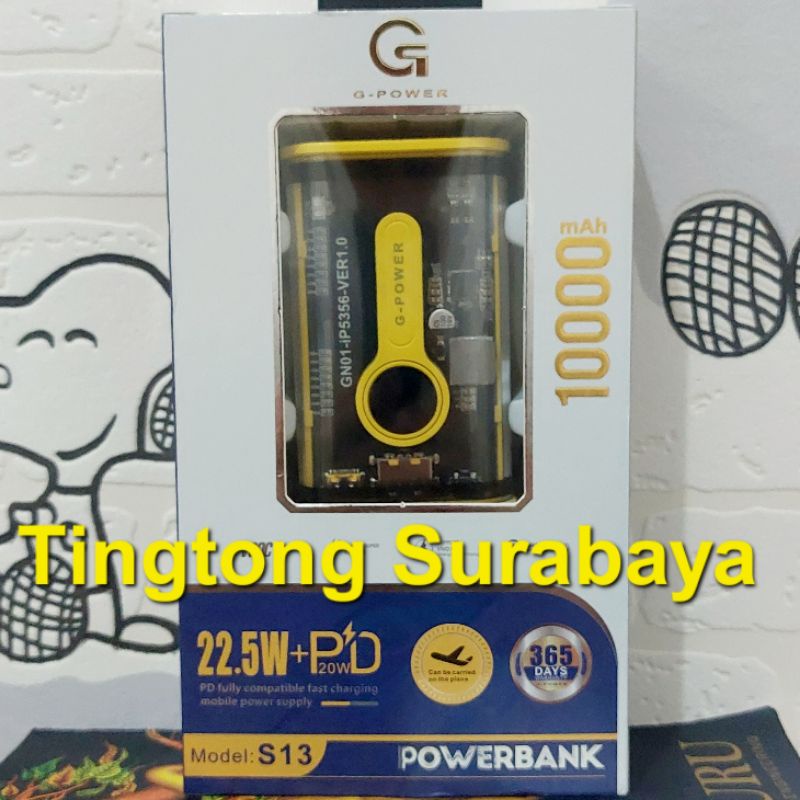 Smart G Power Bank 10000mAh Dual Port Fast Charging Support Vooc Qualcomm 3.0 S13