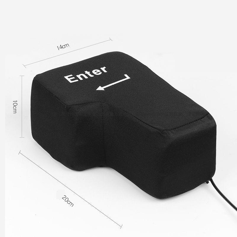 Usb Enter Key Vent Pillow Soft Computer Button Return Key Untuk Kantor Dekompresi Bantal Mainan Pereda Stres Tombol Enter