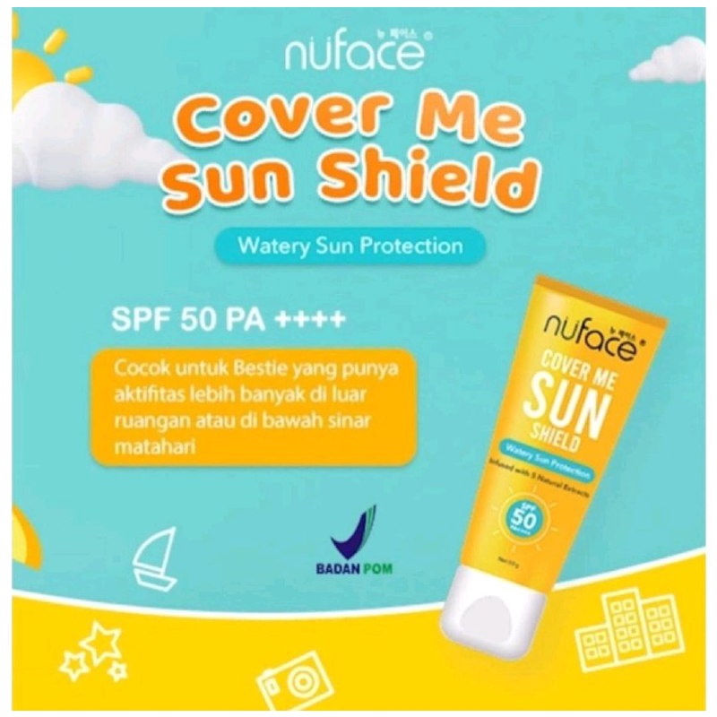 NUFACE SUN PROTECTION SPF50 - NUFACE COVER ME SUN SHIELD ORANGE