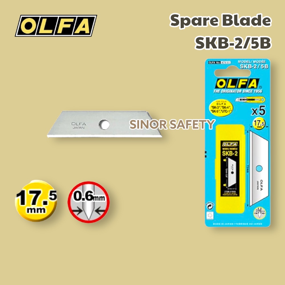 Olfa Cutter REFILL SKB-2/5B Spare Blade 5 pcs Per Pack