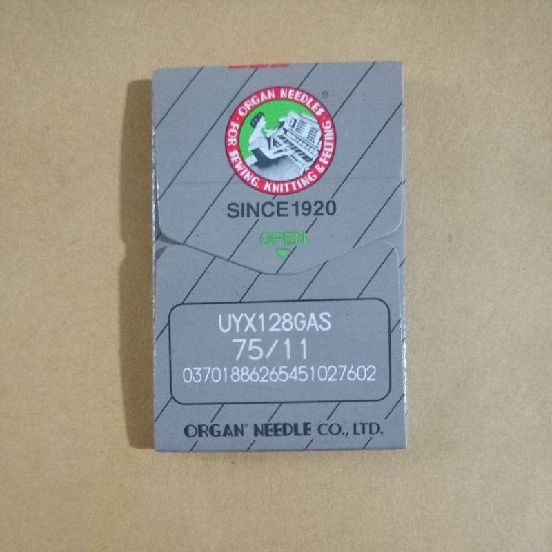 jarum overdeck kamput UY x 128 nomor 11 merk ORGAN