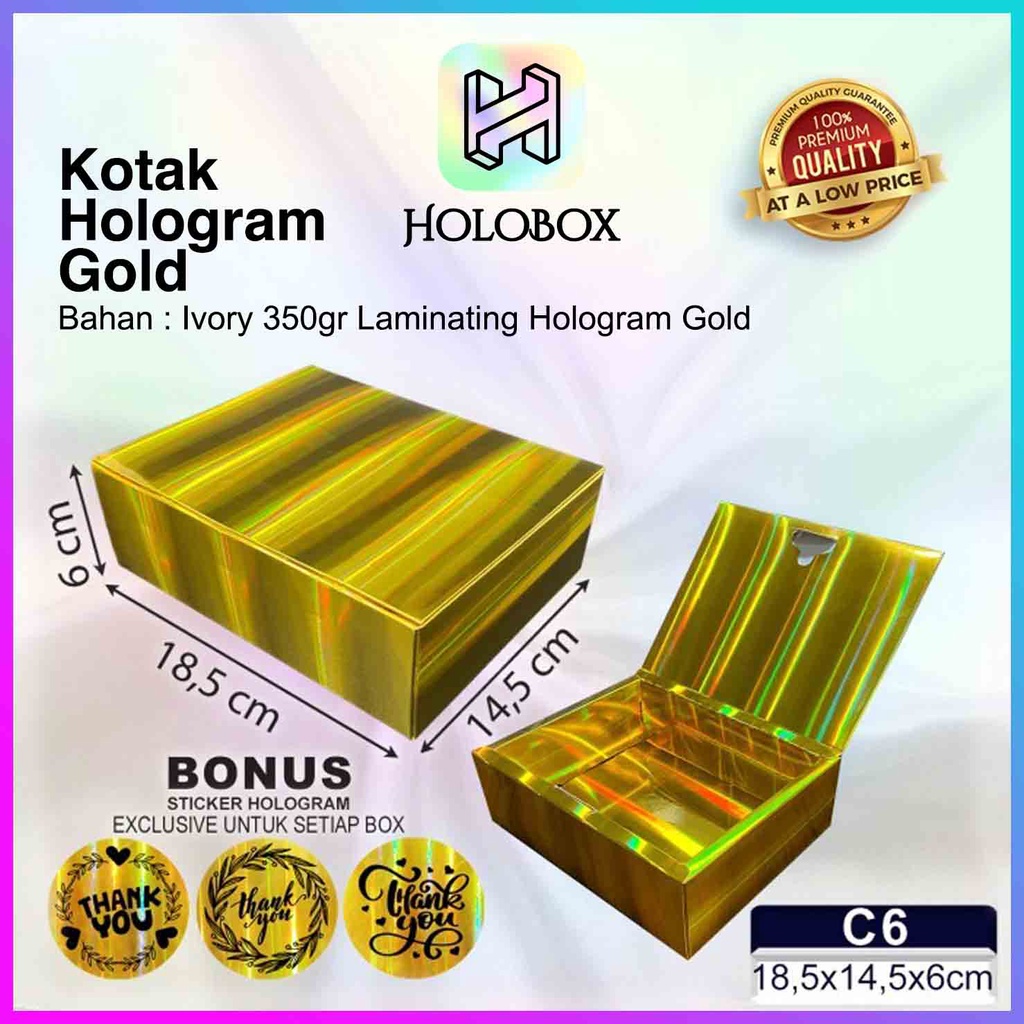 

Kotak Souvenir / Hadiah / Kado / Hologram / Packaging / Box / Dus / C6