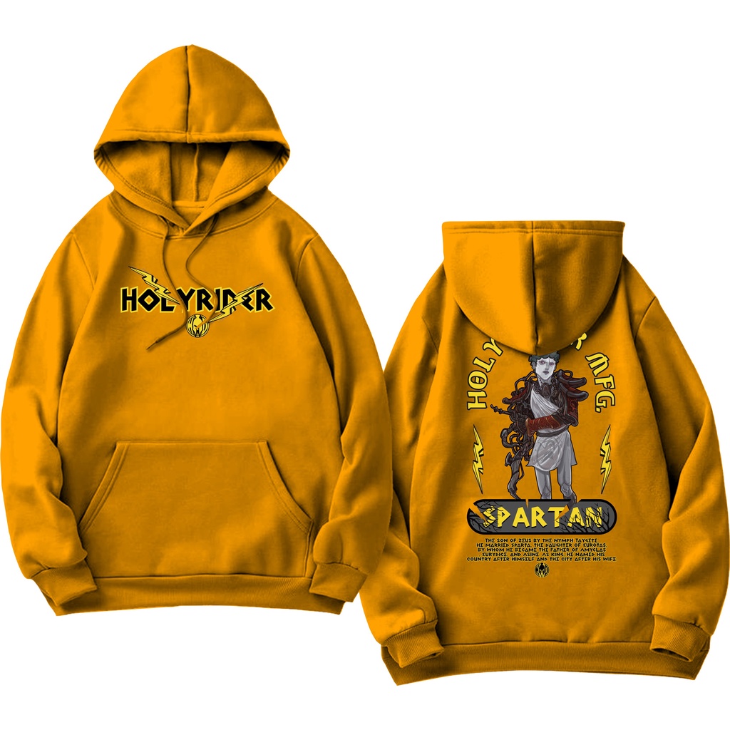 Holyrider SPARTAN Sweater Hoodie Distro Sablon DTF Fleece Cotton II Holyrider Jumper Hoodie SPARTAN II M-XXL (Pria &amp; Wanita) Free stiker&amp;Gantungan Kunci