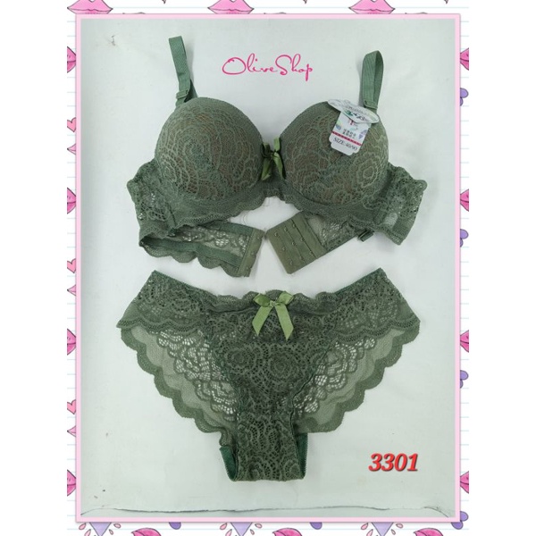 OliveShop ❤️ Set Bra Yasimei BH + CD (Celana Dalam) Sexy Full Lace Renda Brukat Murah Kode 3301 3902