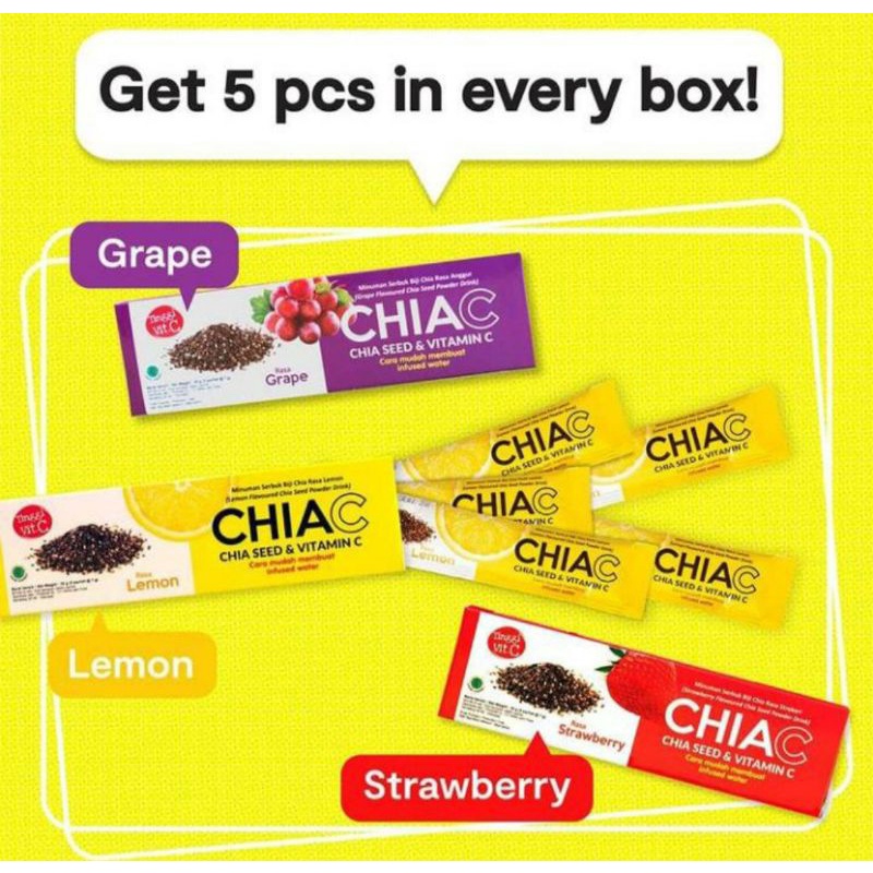 

chia c kaya Vit c infused water instan 35gr(5 sachet @7 gr)