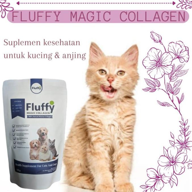FLUFFY COLLAGEN Suplemen Vitamin Kolagen Kucing Anjing Hamil Menyusui
