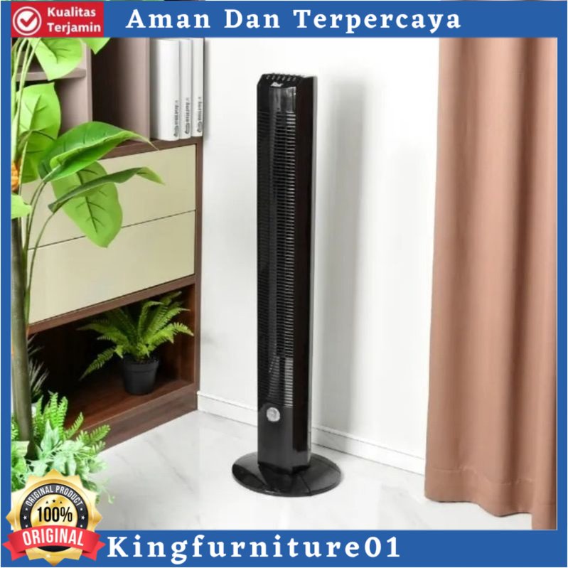kipas angin tower kipas berdiri hitam dilengkapi remote kris by krisbow