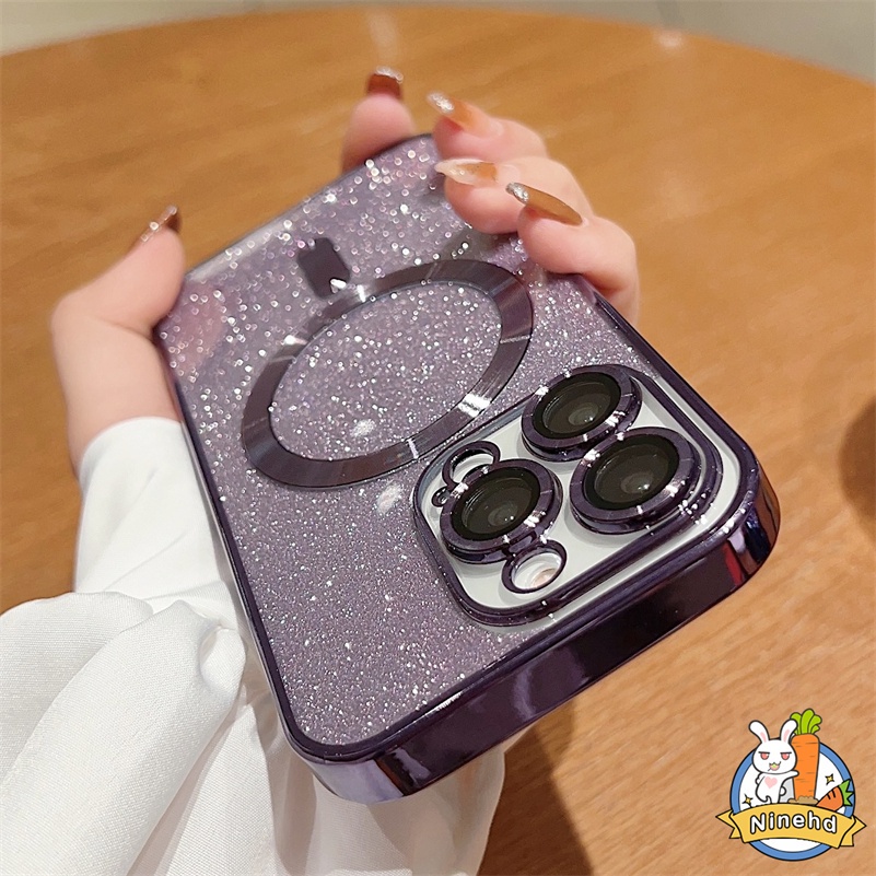 Soft Case Silikon Magnetik 6D Cover iPhone 14 13 12 11 Pro Max