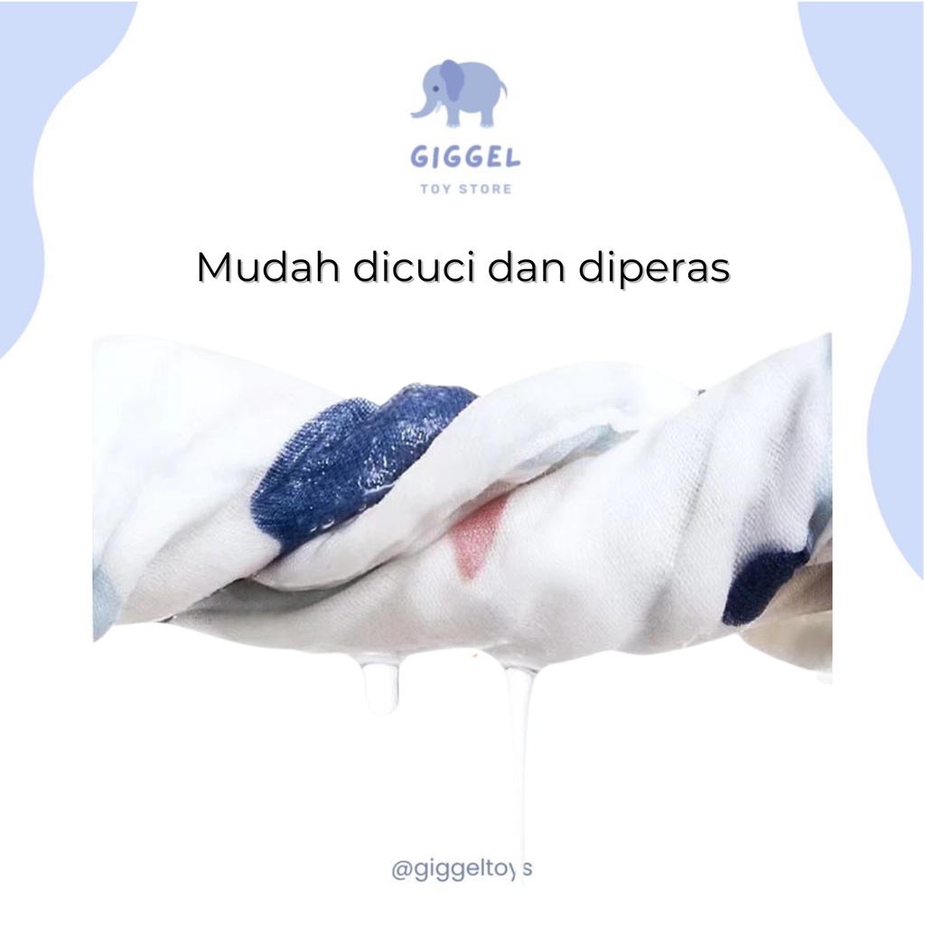 [ Giggel ] Baby Bib / Slaber / Celemek Kain Baby Newborn / Celemek Mpasi