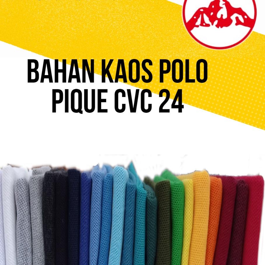 New Pique/Lacoste CVC 24s per KG | Bahan Kain Kaos Polo /Kaos Krah