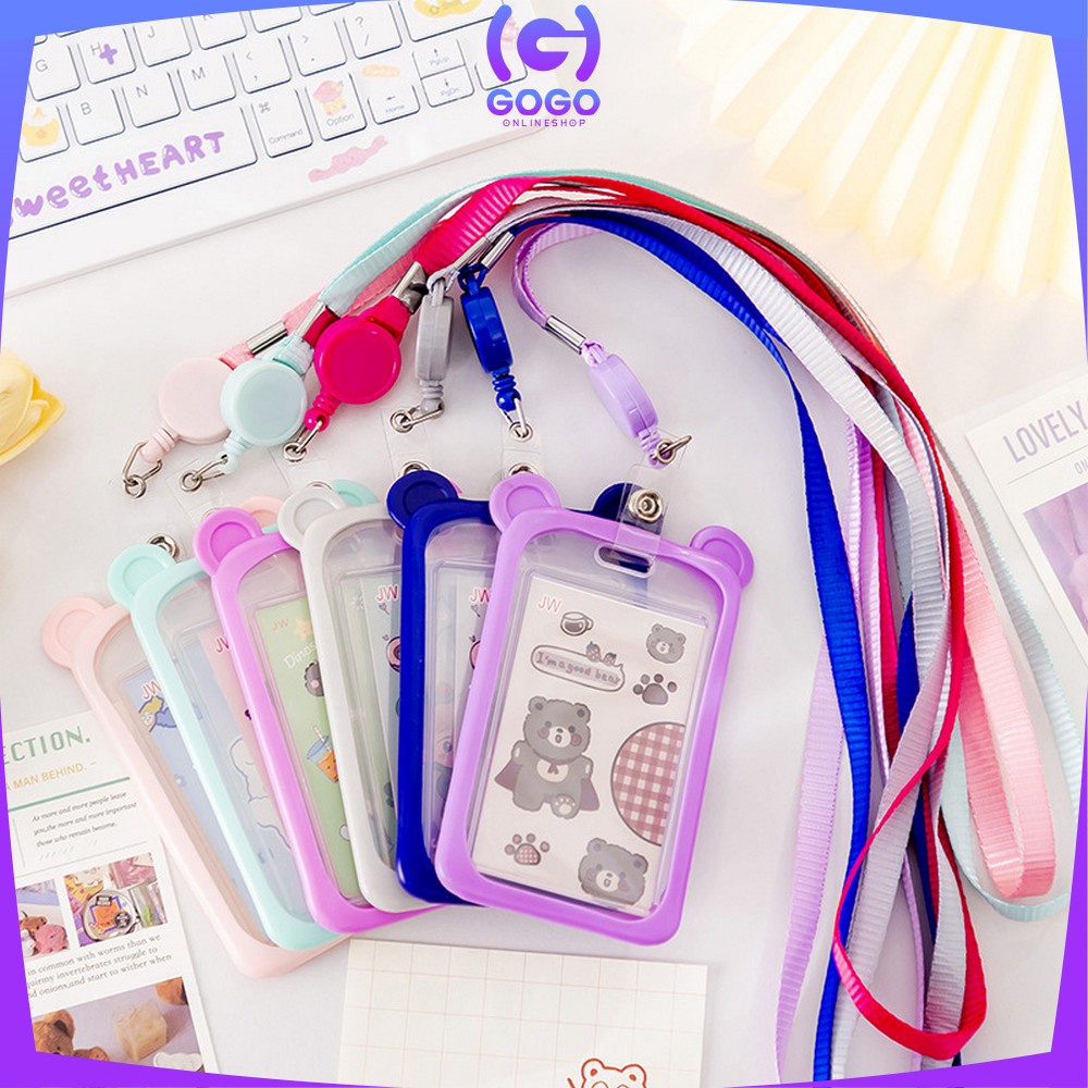 GOGO-C324 Name Tag ID Card Holder Gantungan Kartu Nama Atau Panitia Motif Kartun / Tali ID Card Nama / Gantungan Tali Kartu Akses Kantor MRT Busway Lanyard