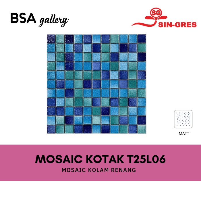 Jual KERAMIK MOSAIC KOLAM RENANG KOTAK KECIL / POOL MOSAIC TILE ...