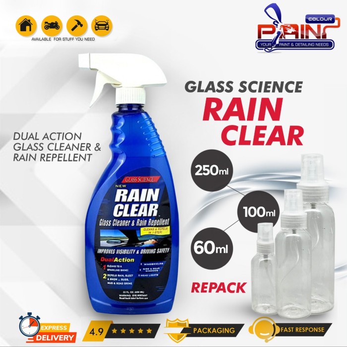 UNELKO Glass Science Rain Clear REPACK Glass Cleaner &amp; Rain Repellent