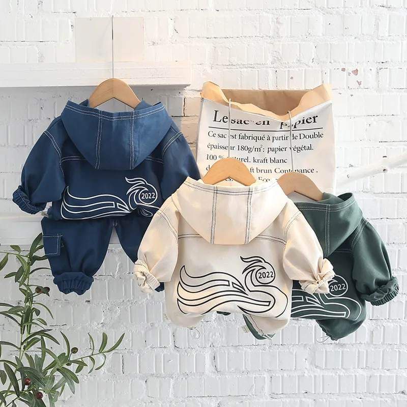 Setelan Hoodie Anak Laki Laki Mandarin