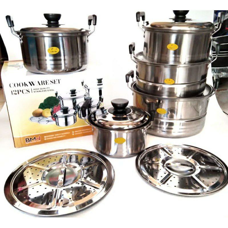 BMW Panci Set Stainless Steel 15 Pcs