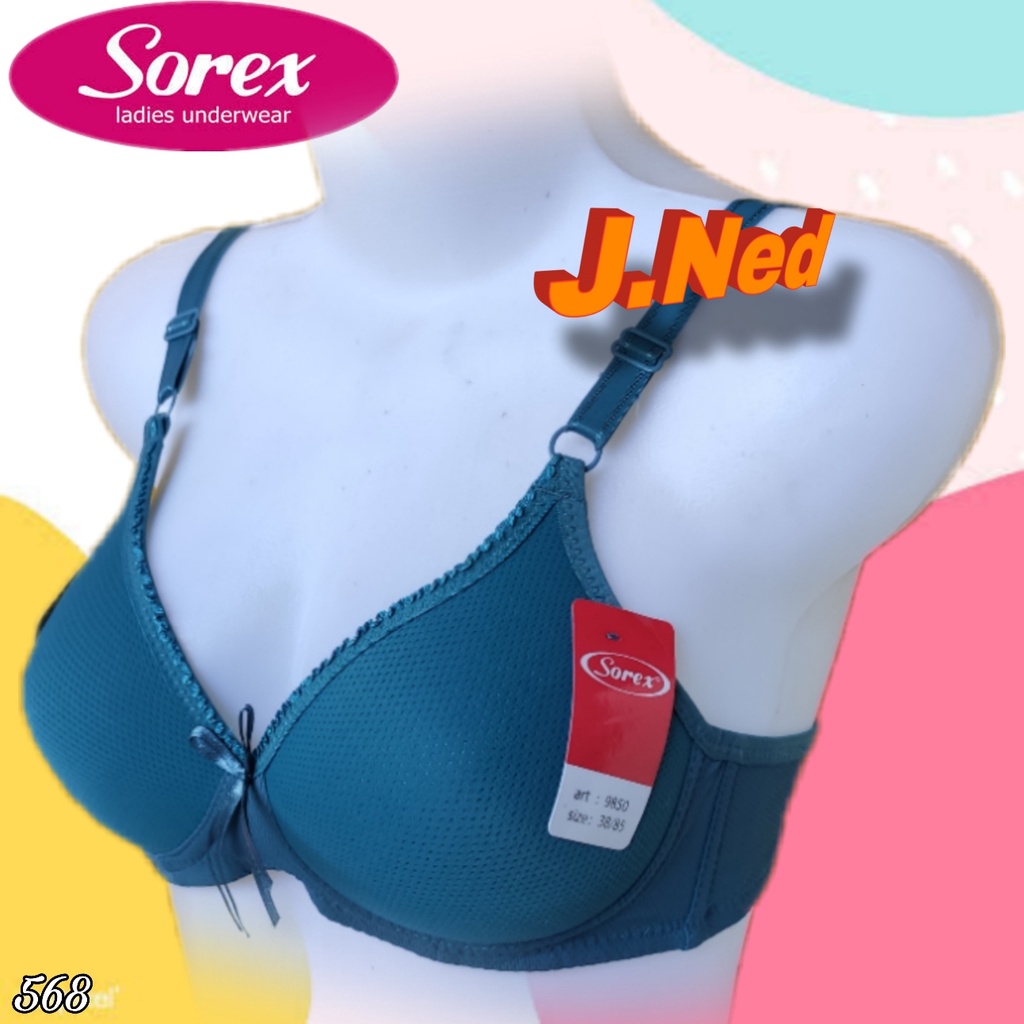 J568 BRA/BH SOREX BUSA TANPA KAWAT CUP B DUA PENGAIT SIZE 34 - 40 HARGA SATUAN