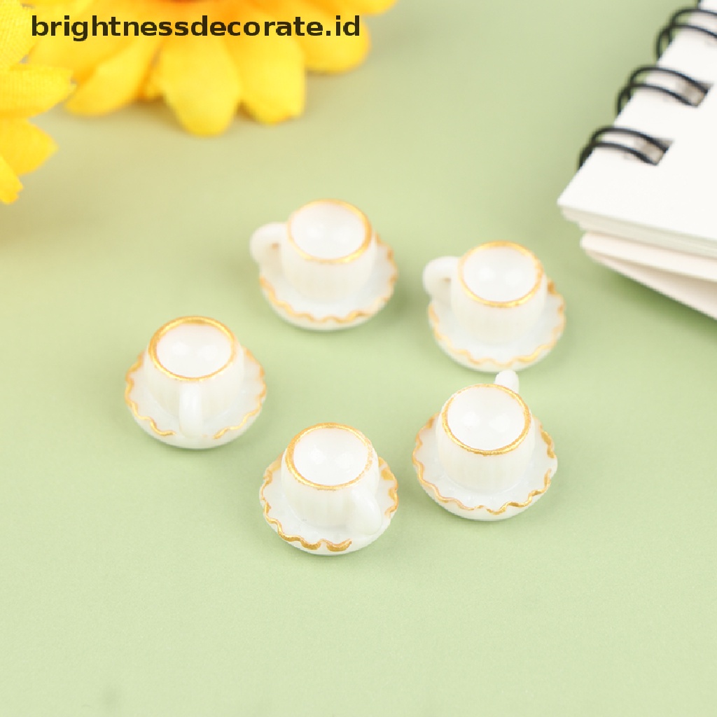 [Birth] 5pcs Miniatur Rumah Boneka Model Cangkir Kopi Mini Aksesoris Dekor Dapur [ID]