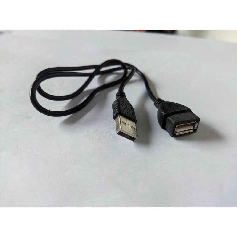 kabel Usb buntung panjang - + 50cm dan kabel perpanjangan usb  warna hitam