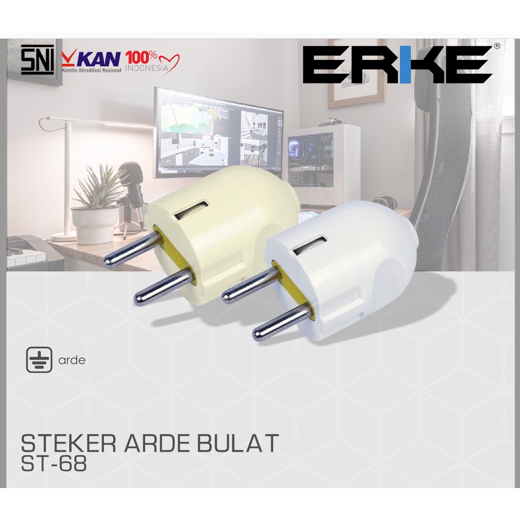 Stop Kontak Erke Arde Bulat ST 68 Super Murah