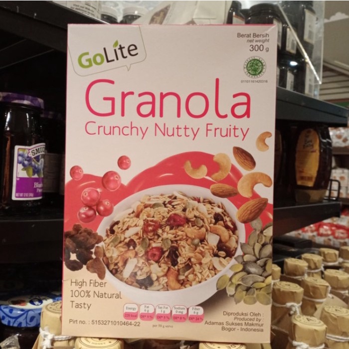 

Go lite granola crunchy nutty fruity 300gr