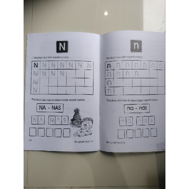 buku mulai mengenal huruf besar kecil 1a dan 1b