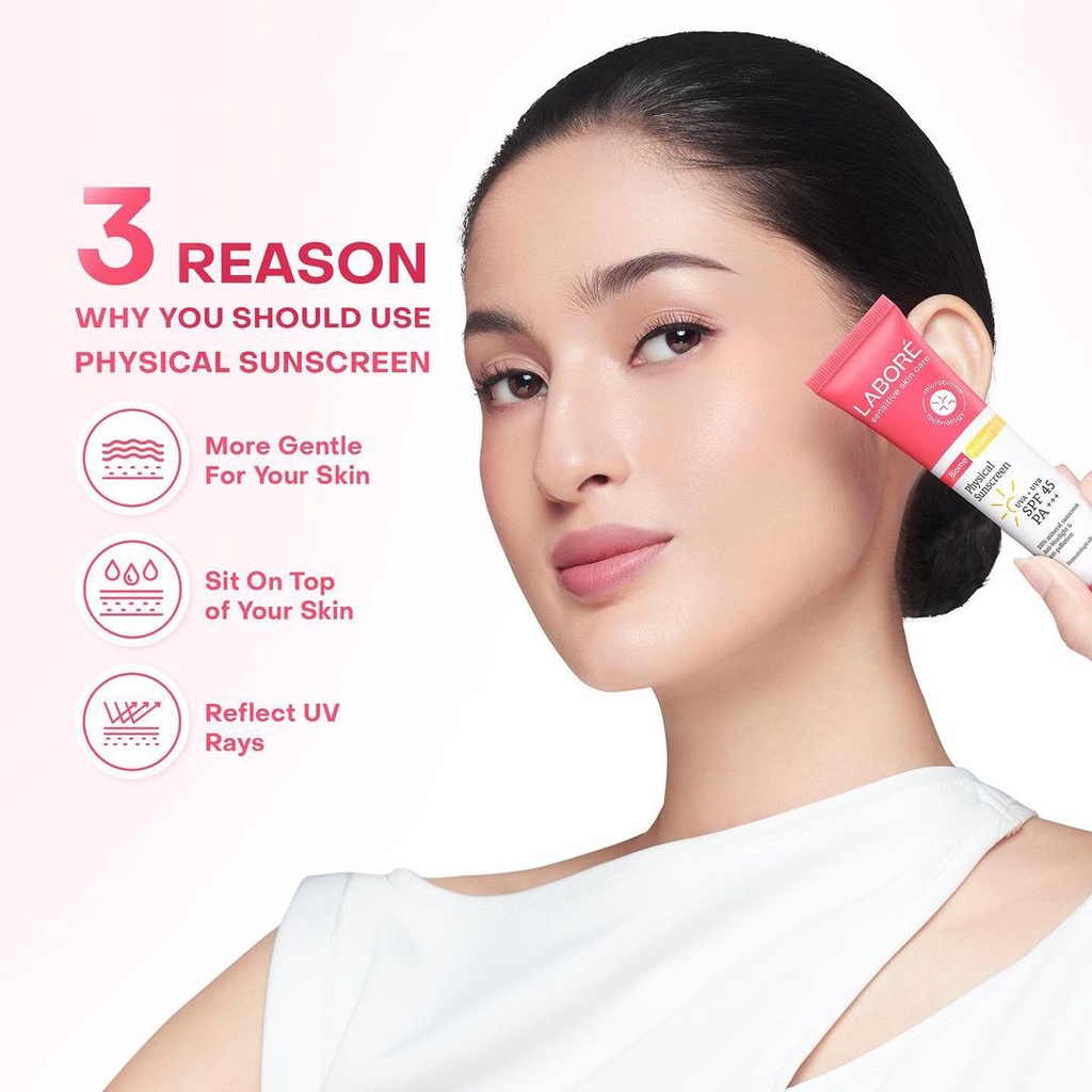 Labore Sensitive Skin Series Physical Sunscreen 30ML 10ML / Perawatan Kulit Wajah Sensitif Mineral Sun Protection SPF 45 PA+++ UVA UVB