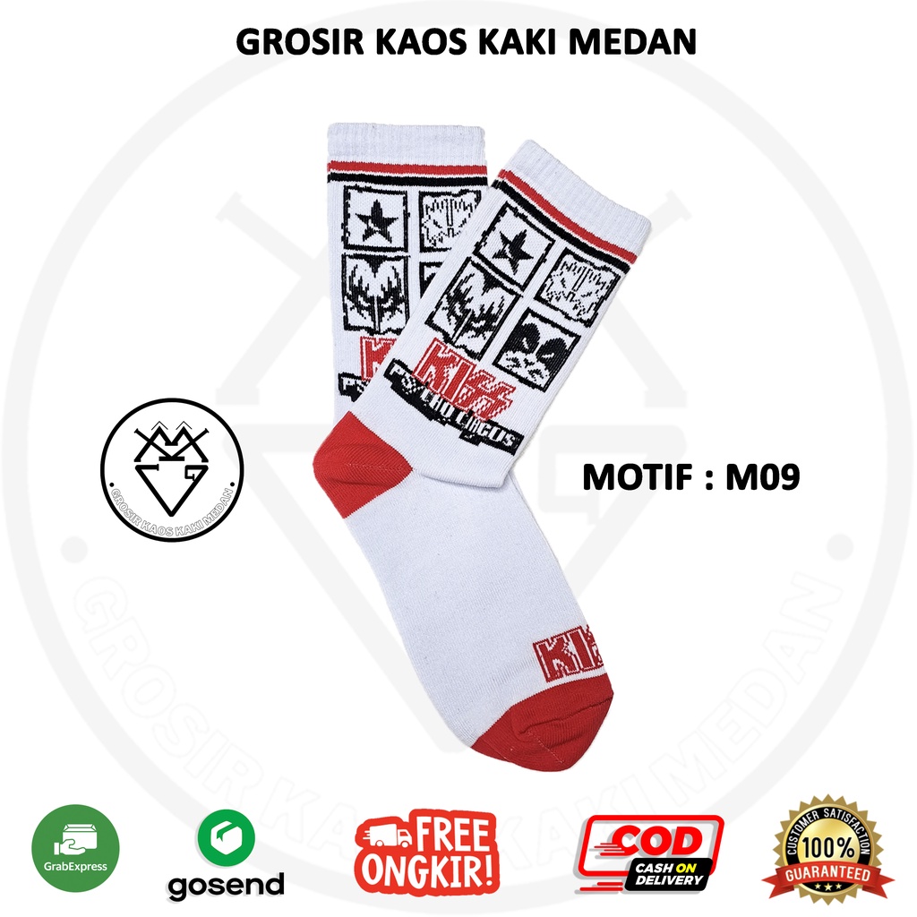 DISKON KAOS KAKI SKATE OLDSCHOOL MOTIF M09 CEWEK COWOK