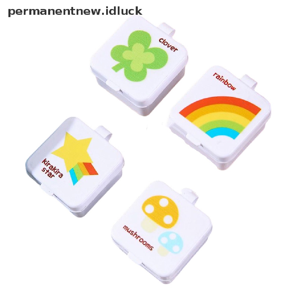 [luckypermanentnew] 1/4pcs Botol Saus Portabel Persegi Mini Bento Sub-Botol Kotak Saus Plastik [ID]