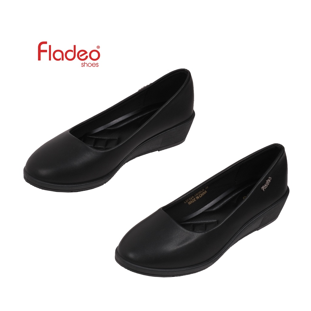 Fladeo A23/LSF524-1AH /Sepatu Wedges Formal Pantofel Wanita