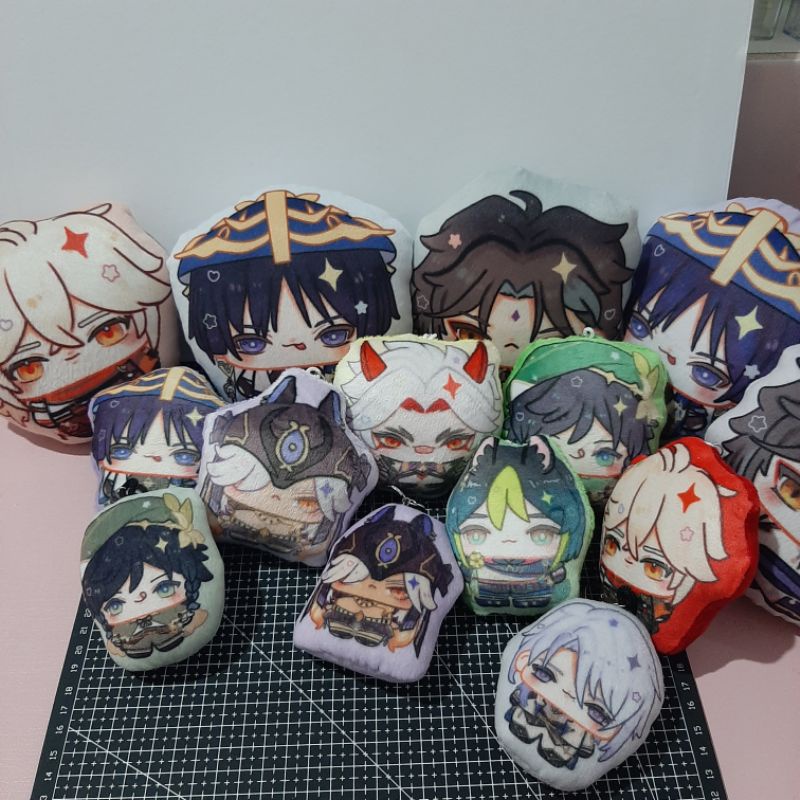 Genshin Impact Plushie Keychain Boneka Anime