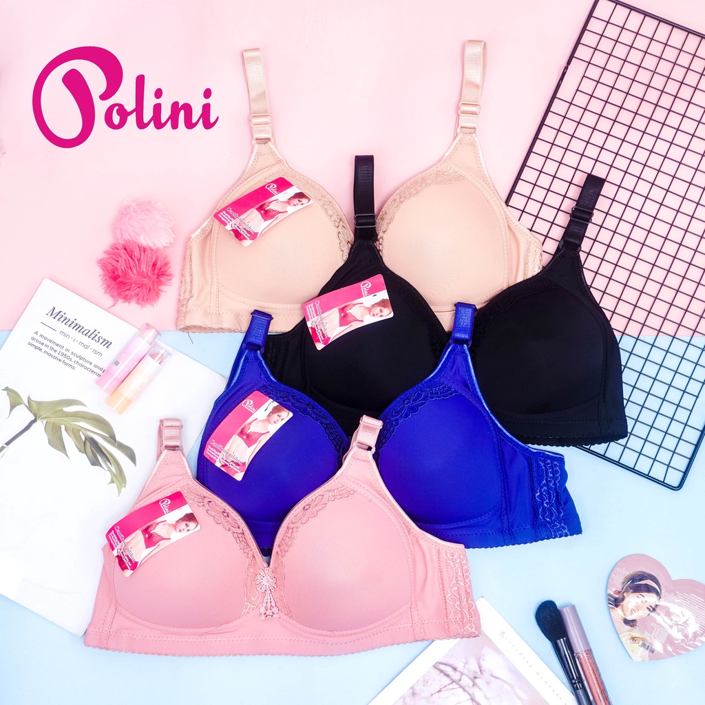 HW - Bra Bh Wanita Push Up Tanpa Kawat Jumbo Premium POLINI G388